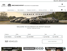 Tablet Screenshot of mikewardinfiniti.com